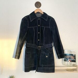 Blue Reversible SuedeLeather Navy/White size‎ S